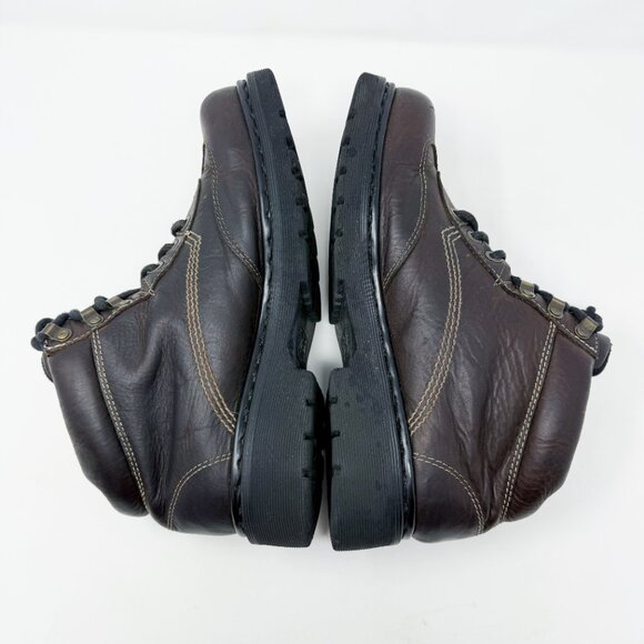 Vtg Y2K Dr. Martens Brown Leather Chunky Boots Men's US Size 11 Made in England - Picture 5 of 10